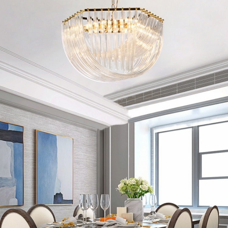 Minimalist Living Room Chandelier Creative Fashion Bedroom Lamp Light Atmosphere Restaurant Lighting Glass Chandelier, 6 Heads, Size: 65x45cm