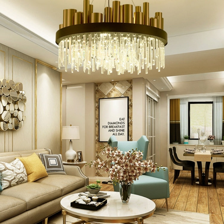 90W Modern Minimalist Personality Round Creative Atmosphere Home Living Room Dining Room Bedroom Crystal Hanging Lamps, Size: 100 x 45cm