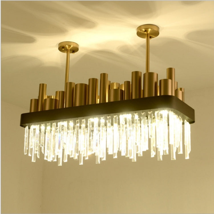 60W Modern Minimalist Personality Rectangle Creative Atmosphere Home Living Room Dining Room Bedroom Crystal Hanging Lamps, Size: 110 x 35 x 45cm