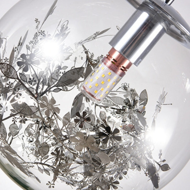 Modern Minimalist Restaurant Creative Personality Art Living Room Bedroom Study Lamp Bar Large Glass Chandelier without Light Source (Black)