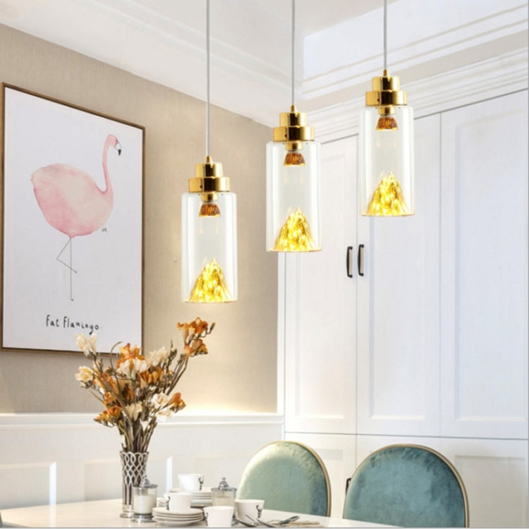 Restaurant Glass Bar Table Living Room Simple Modern Bedside Bedroom Creative Personality Chandelier, 3 Heads, Size: 80x150cm