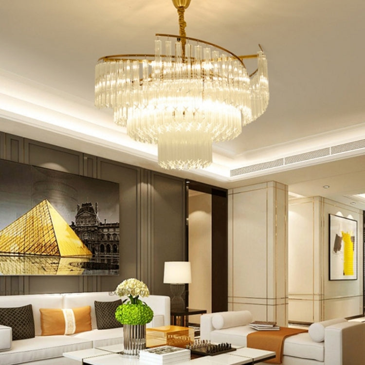 Modern Chandelier Modern Minimalist Dining Room Lamp Creative Personality Living Room Lighting Atmosphere Home Villa Crystal Chandelier, 10 Heads, 800 x 500mm