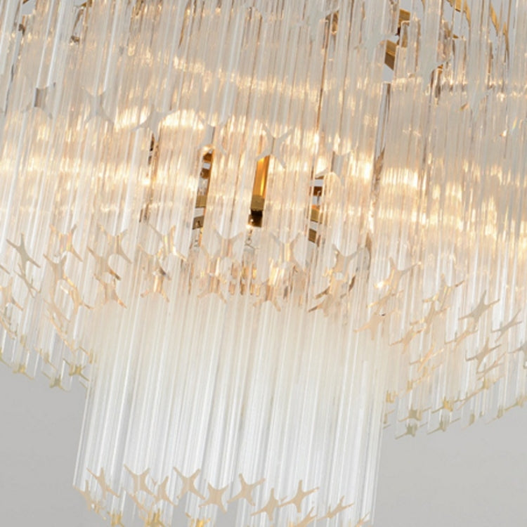 Modern Chandelier Modern Minimalist Dining Room Lamp Creative Personality Living Room Lighting Atmosphere Home Villa Crystal Chandelier without Light Source, 12 Heads, 100 x 55cm