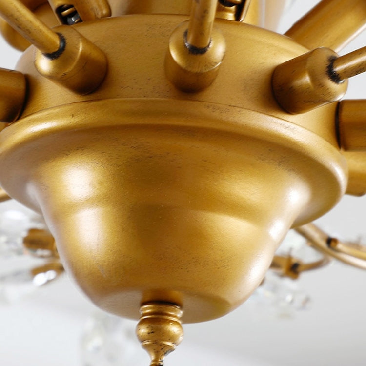 Living Room Bedroom Restaurant Duplex Stairwell Clothing Store Creative Personality Retro Crystal Chandelier, 7 Heads