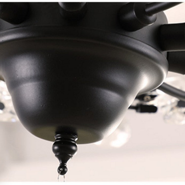 Living Room Bedroom Restaurant Duplex Stairwell Clothing Store Creative Personality Retro Crystal Chandelier without Bulbs, 8 Heads