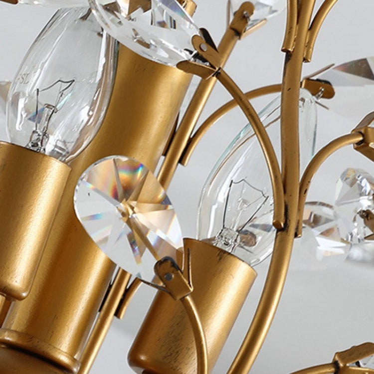 Living Room Bedroom Restaurant Duplex Stairwell Clothing Store Creative Personality Retro Crystal Chandelier, 8 Heads