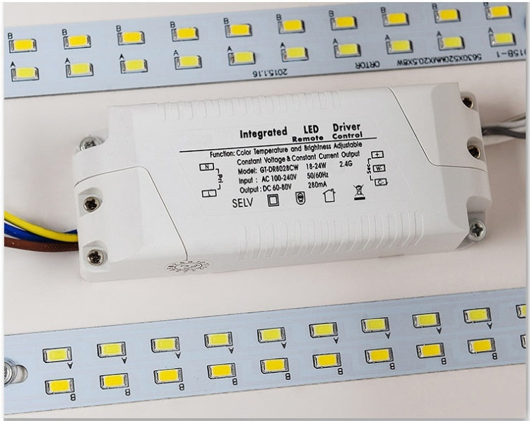 Modern Minimalist Warm Living Room Master Bedroom LED Ceiling Lamp, Three-color Segmentation, Diameter: 430mm