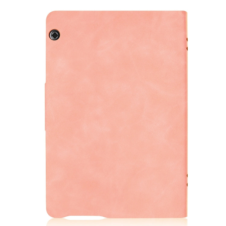 Solid Color Cowhide Texture Horizontal Flip PU Leather Case for Huawei MediaPad T5 10 inch, with Holder