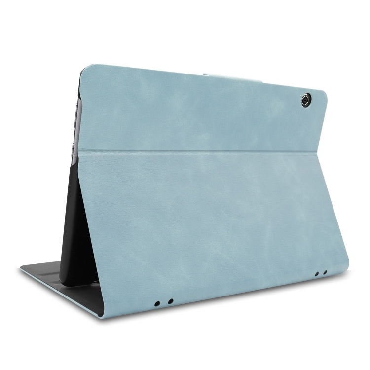 Solid Color Cowhide Texture Horizontal Flip PU Leather Case for Huawei MediaPad T5 10 inch, with Holder