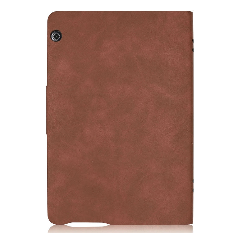 Solid Color Cowhide Texture Horizontal Flip PU Leather Case for Huawei MediaPad T5 10 inch, with Holder