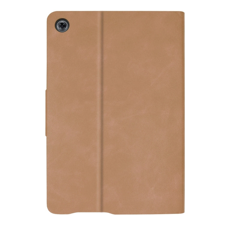 Solid Color Cowhide Texture Horizontal Flip PU Leather Case for Huawei MediaPad M5 Lite 10.1 inch, with Holder & Sleep / Wake-up Function