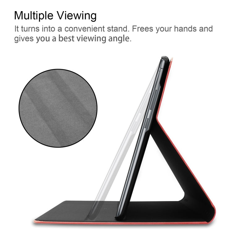 Solid Color Cowhide Texture Horizontal Flip PU Leather Case for Huawei MediaPad M5 Lite 10.1 inch, with Holder & Sleep / Wake-up Function