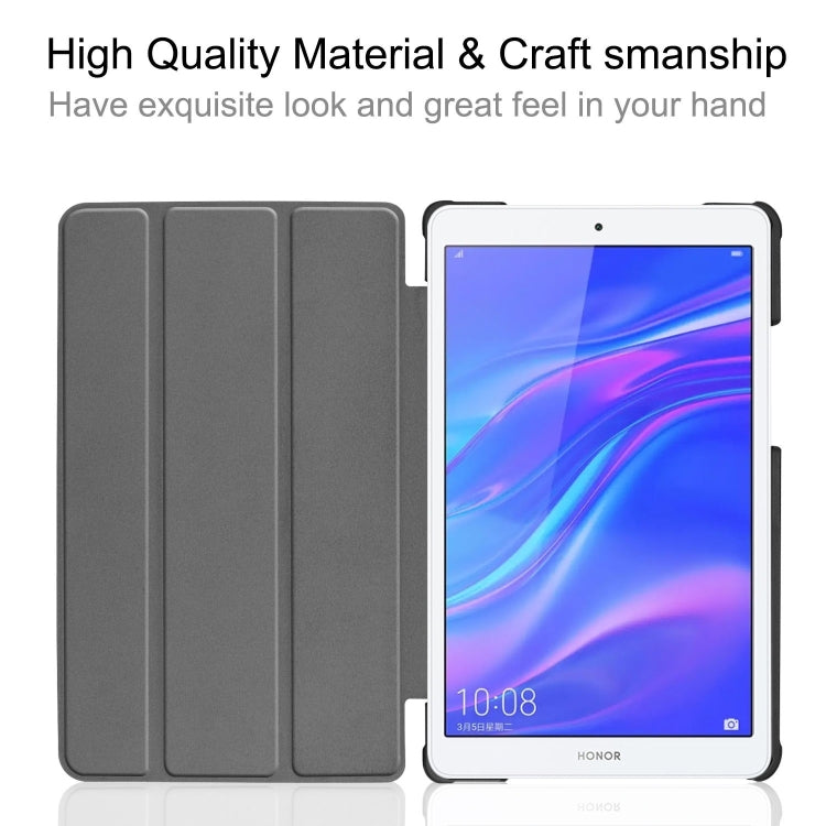 Butterfly Fairy Girl Pattern Colored Painted Horizontal Flip PU Leather Case for Huawei Honor Tab 5 8.0, with Three-folding Holder