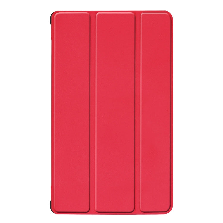 Solid Color Custer Texture Horizontal Flip PU Leather Case for Huawei Honor Tab 5 8.0, with Three-folding Holder