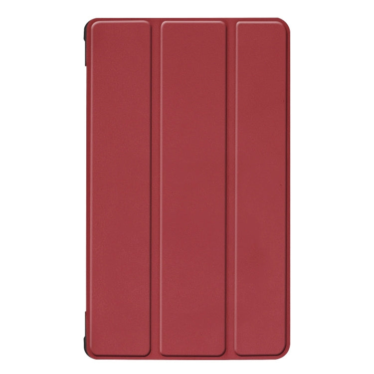 Solid Color Custer Texture Horizontal Flip PU Leather Case for Huawei Honor Tab 5 8.0, with Three-folding Holder