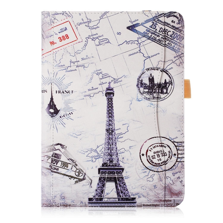 Retro Tower Pattern Colored Painted Horizontal Flip PU Leather Case for iPad Pro 11 inch, with Holder & Sleep / Wake-up Function