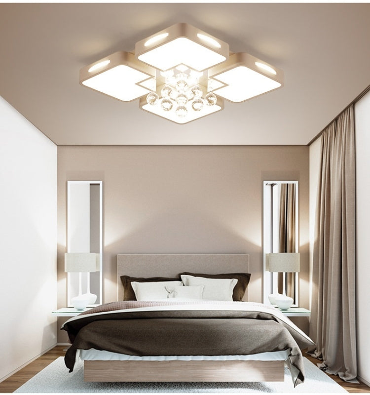 30W Living Room Simple Modern LED Ceiling Lamp Crystal Light, 3-Color Dimming, 40 x 40cm