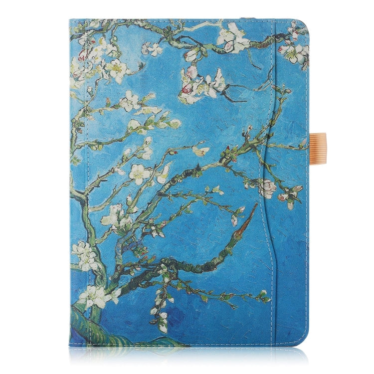 Apricot Flower Pattern Colored Painted Horizontal Flip PU Leather Case for iPad Pro 11 inch, with Holder & Sleep / Wake-up Function