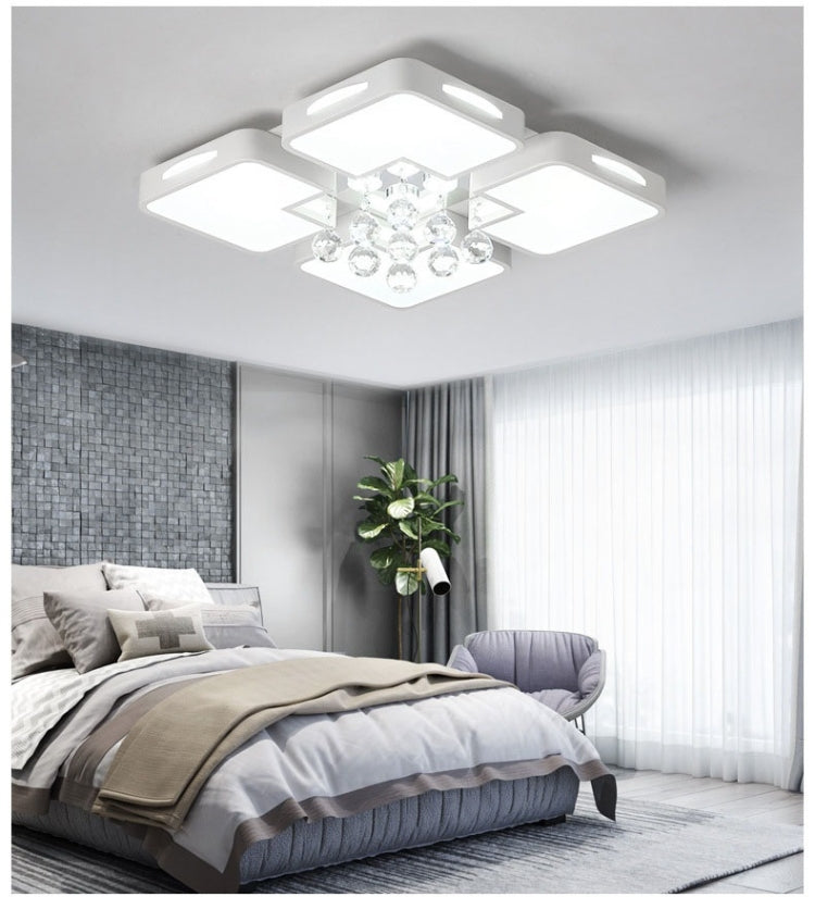 36W Living Room Simple Modern LED Ceiling Lamp Crystal Light, Stepless Dimming + Remote Control, 50 x 50cm