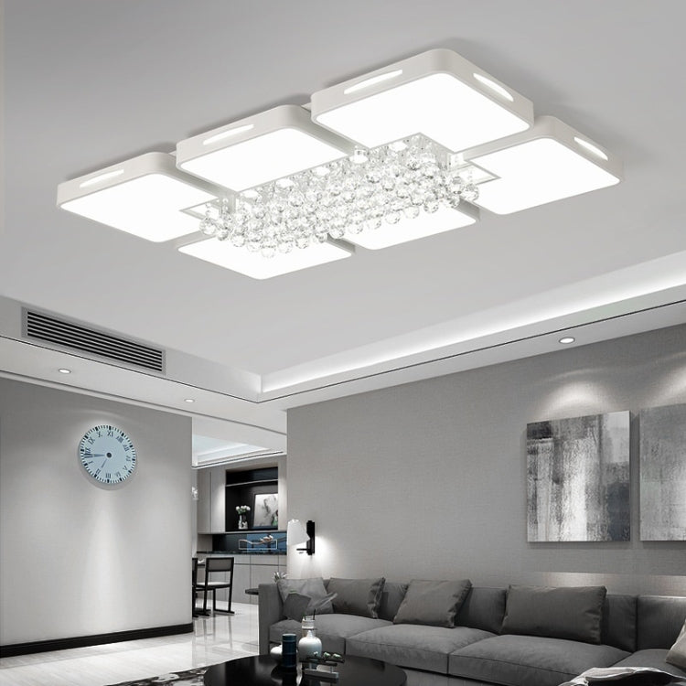36W Living Room Simple Modern LED Ceiling Lamp Crystal Light, 3-Color Dimming, 60 x 40cm