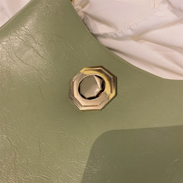 Solid Color Fashion Lock Buckle PU Singe Shoulder Bag Ladies Messenger Bag Chain Handbag