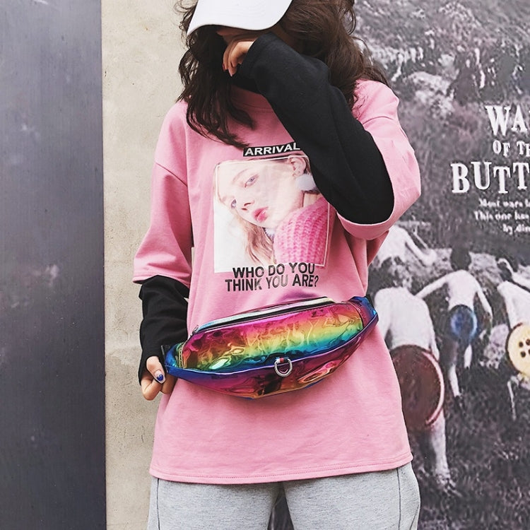 Fashion Smooth Surface PU Single Shoulder Bag Zipper Men & Women Messenger Bag Sports Waist Chest Pockets Bag