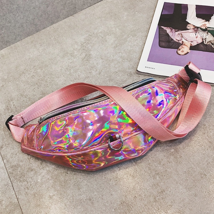 Fashion Smooth Surface PU Single Shoulder Bag Zipper Men & Women Messenger Bag Sports Waist Chest Pockets Bag