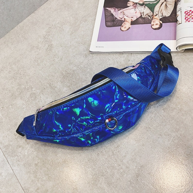 Fashion Smooth Surface PU Single Shoulder Bag Zipper Men & Women Messenger Bag Sports Waist Chest Pockets Bag