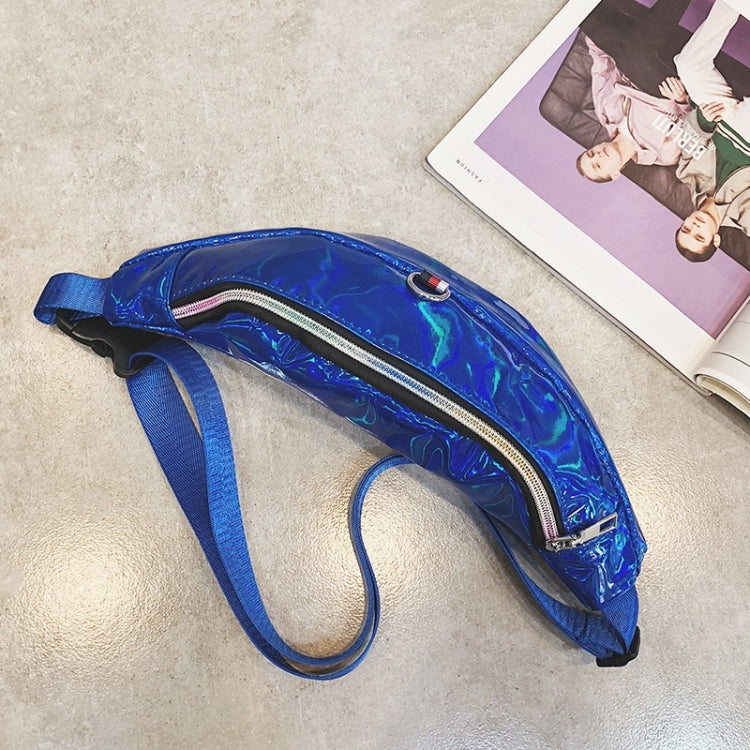 Fashion Smooth Surface PU Single Shoulder Bag Zipper Men & Women Messenger Bag Sports Waist Chest Pockets Bag