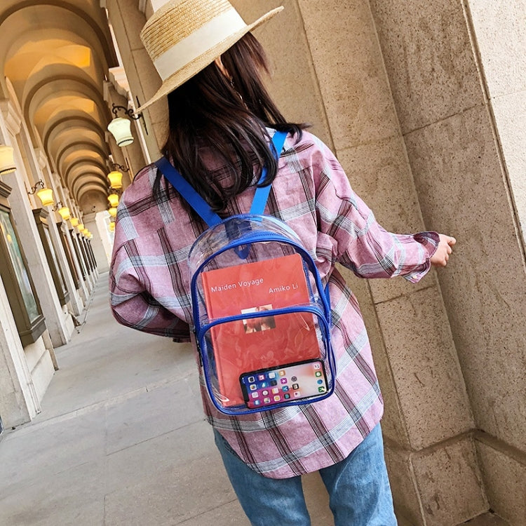 Transparent PVC Multi-function Double-shoulder Bag Casual Shool Backpack Bag