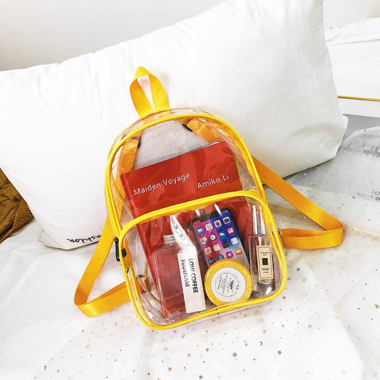 Transparent PVC Multi-function Double-shoulder Bag Casual Shool Backpack Bag