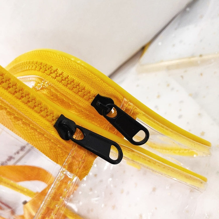 Transparent PVC Multi-function Double-shoulder Bag Casual Shool Backpack Bag