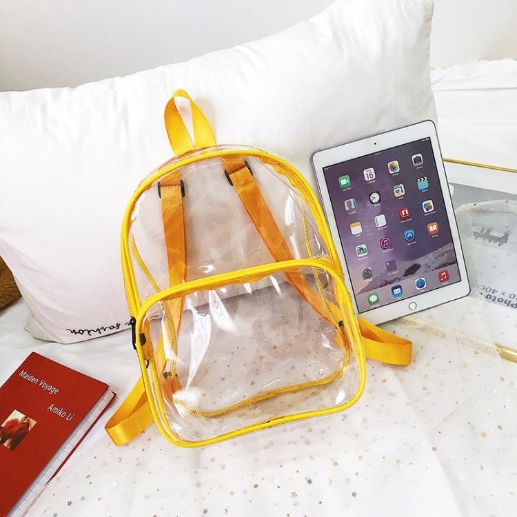 Transparent PVC Multi-function Double-shoulder Bag Casual Shool Backpack Bag