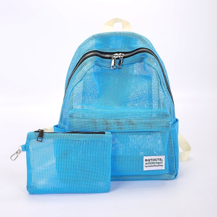 2 in 1 Fashion Mesh Multi-function Double-shoulder Bag Casual Shool Backpack Bag