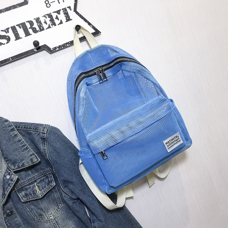 2 in 1 Fashion Mesh Multi-function Double-shoulder Bag Casual Shool Backpack Bag