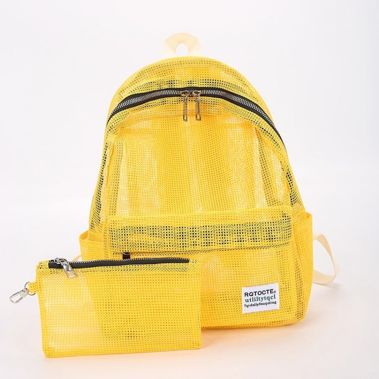 2 in 1 Fashion Mesh Multi-function Double-shoulder Bag Casual Shool Backpack Bag