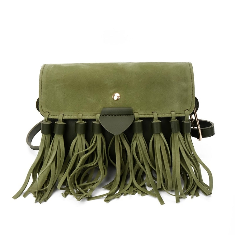 Matte PU Leather Tassel Single Shoulder Bag Ladies Handbag Messenger Bag