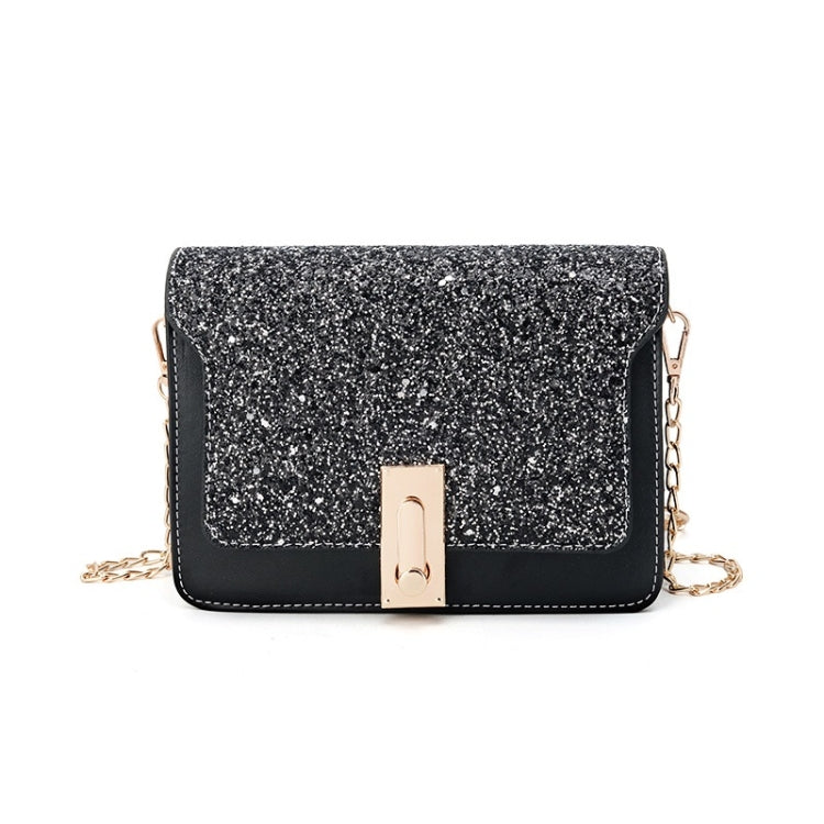 Lock Buckle Glitter PU Leather Single Shoulder Bag Ladies Handbag Messenger Bag