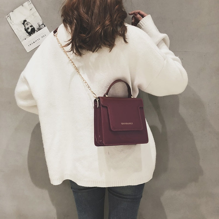 Magnetic Buckle Coating PU Leather Single Shoulder Bag Ladies Handbag Messenger Bag (Red)