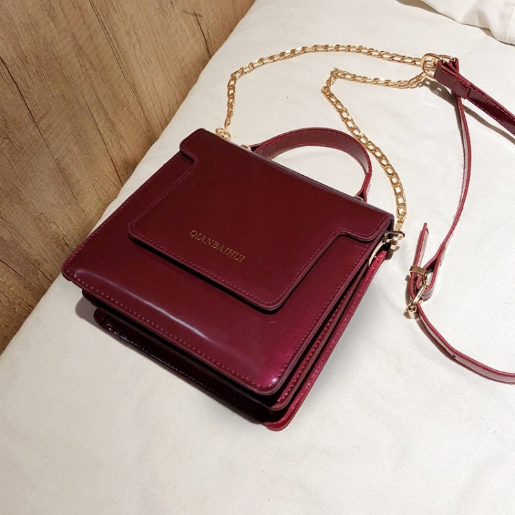 Magnetic Buckle Coating PU Leather Single Shoulder Bag Ladies Handbag Messenger Bag (Red)