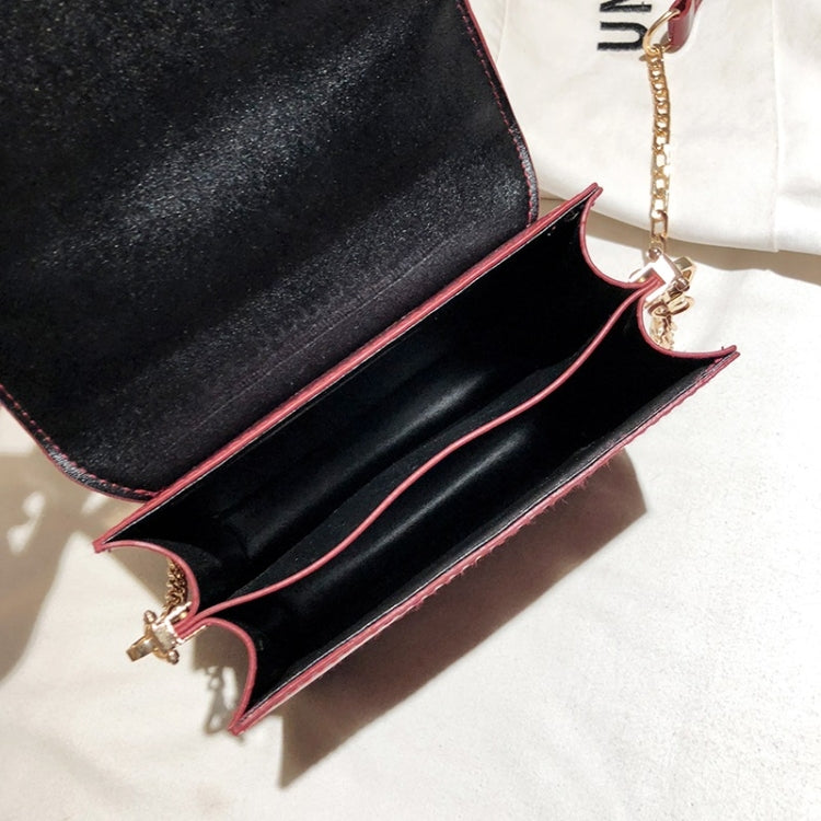 Magnetic Buckle Coating PU Leather Single Shoulder Bag Ladies Handbag Messenger Bag (Red)