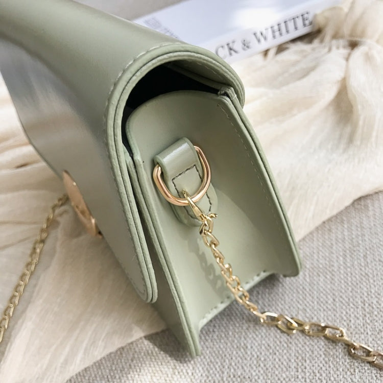 Fashion Solid Color Round Buckle Small Square Bag PU Thin Chain Single Shoulder Bag Ladies Messenger Bag Handbag