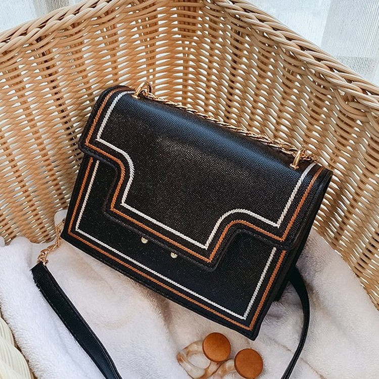 Lock Buckle Gradient PU Leather Chain Single Shoulder Bag Ladies Handbag Messenger Bag