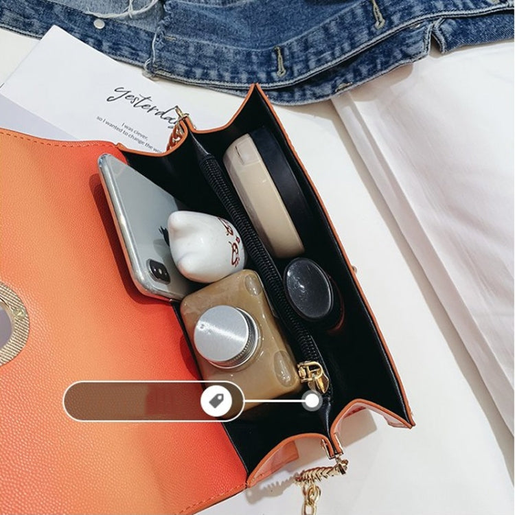 Lock Buckle Gradient PU Leather Chain Single Shoulder Bag Ladies Handbag Messenger Bag