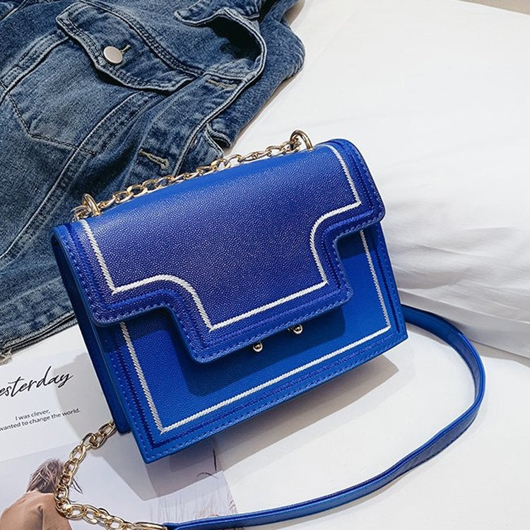 Lock Buckle Gradient PU Leather Chain Single Shoulder Bag Ladies Handbag Messenger Bag