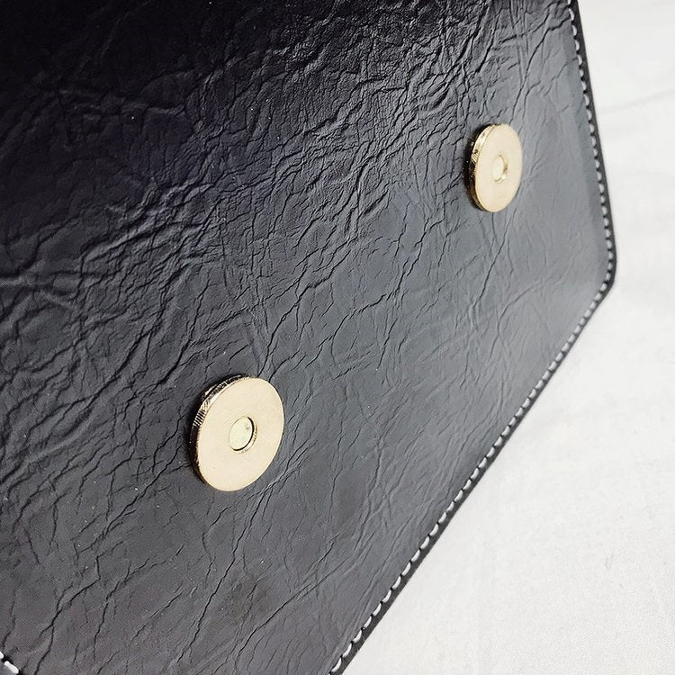 Magnetic Buckle Matte Color Matching PU Leather Single Shoulder Bag Ladies Handbag Messenger Bag