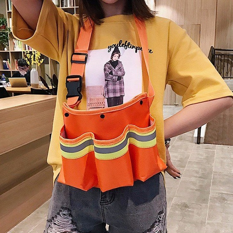 Reflective Strip Fire Fighting Package Single Shoulder Bag Messenger Bag (Orange)