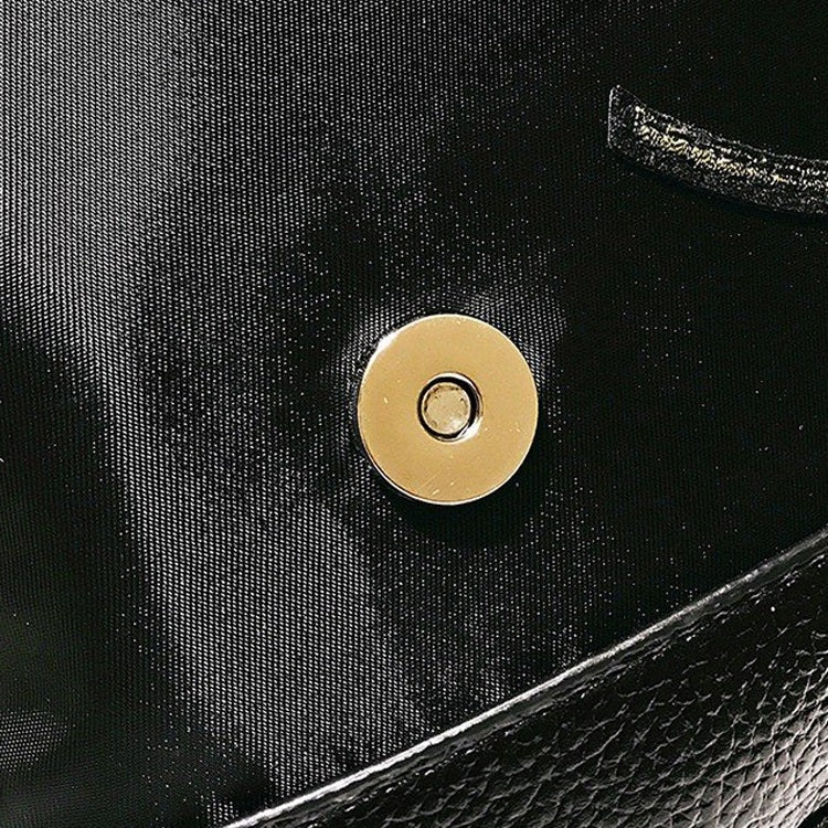 Dragonfly Embroidered Chest Bag Single Shoulder Bag Ladies Handbag Messenger Bag (Black)