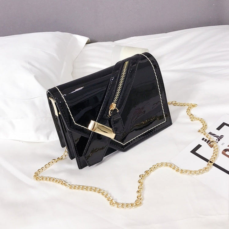 Zipper Magnetic Buckle Coating PU Leather Chain Single Shoulder Bag Ladies Handbag Messenger Bag