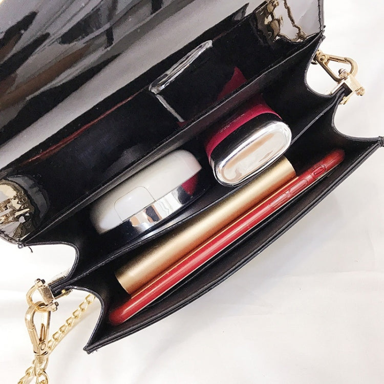 Zipper Magnetic Buckle Coating PU Leather Chain Single Shoulder Bag Ladies Handbag Messenger Bag